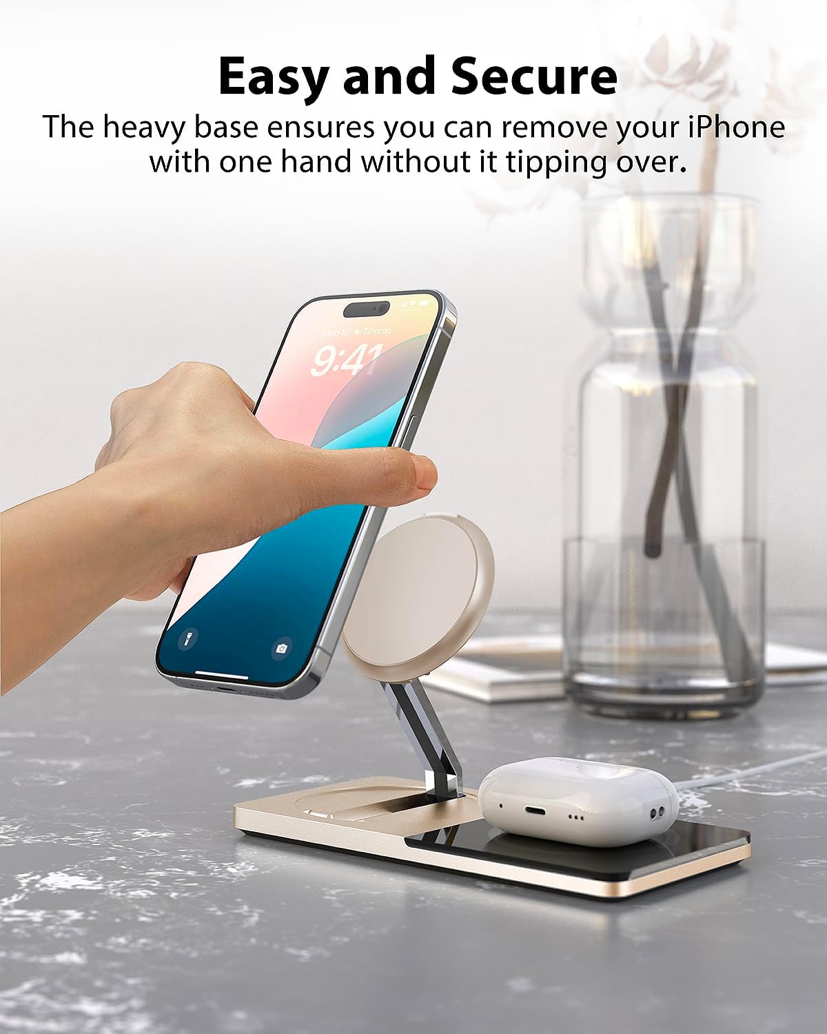 Estación de carga inalámbrica para iPhone y AirPods (USADO)