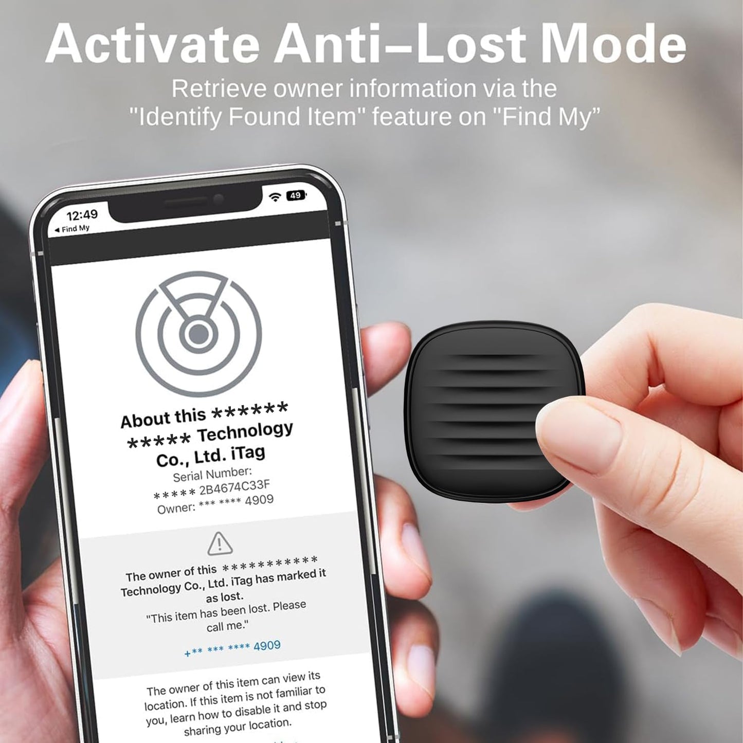 Rastreador inteligente compatible con Apple Find My