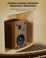 Altavoces de estantería, 36W Bluetooth 5.4, audio digital 5", AUX-RCA.