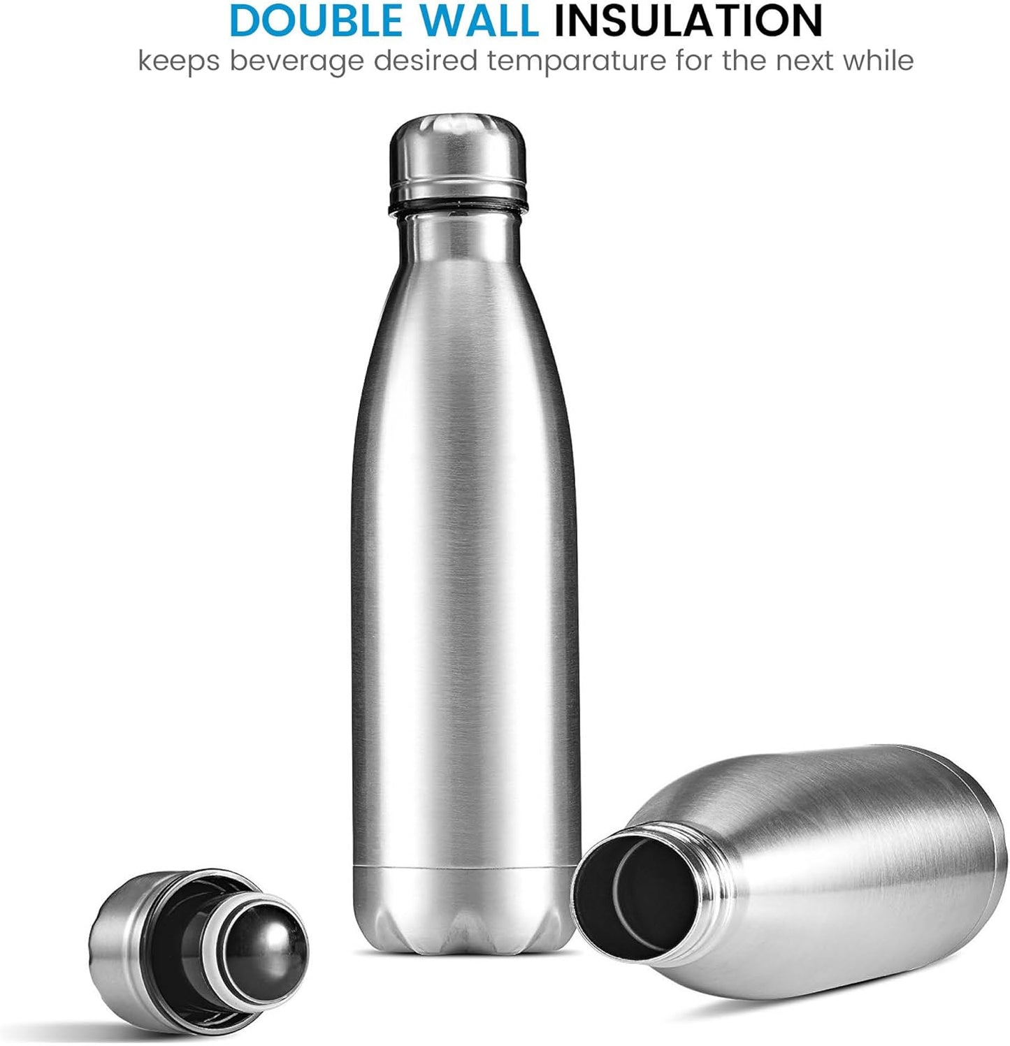 2 botellas de agua acero inoxidable FINEDINE (17 oz)