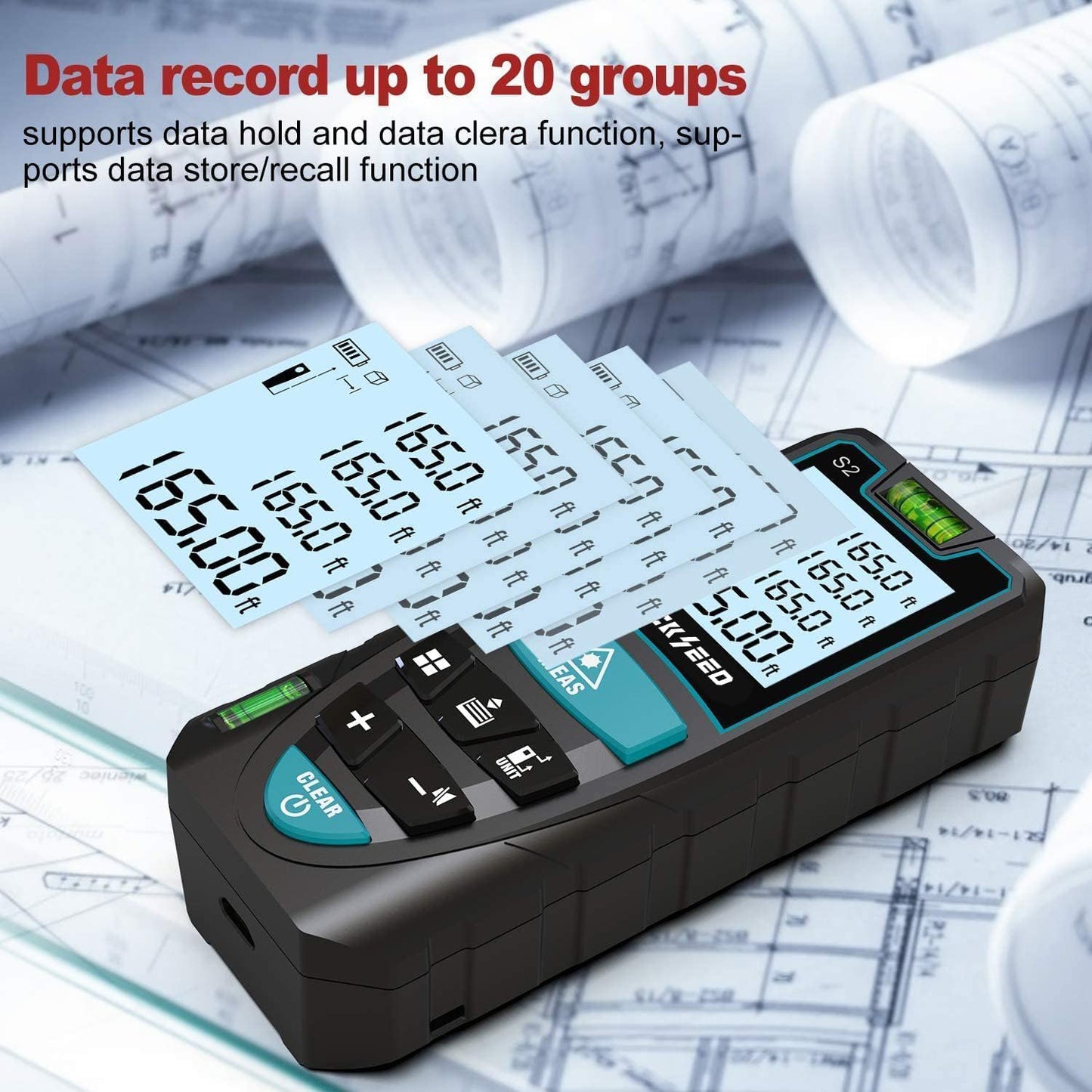 RockSeed Medidor Láser 50M, Medidor de Distancia Láser Digital