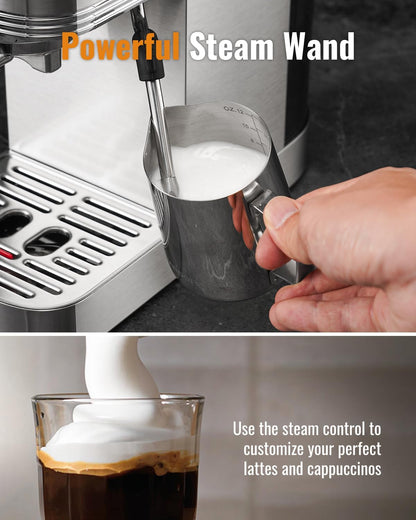Cafetera Espresso SHARDOR 20 Bares con Espumador y Pantalla Táctil.(USADA)