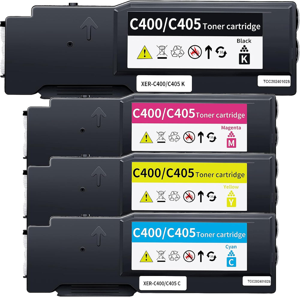 Cartuchos de Toner para Xerox C400, Paquete de 4, 08-DWXEROXC400S4