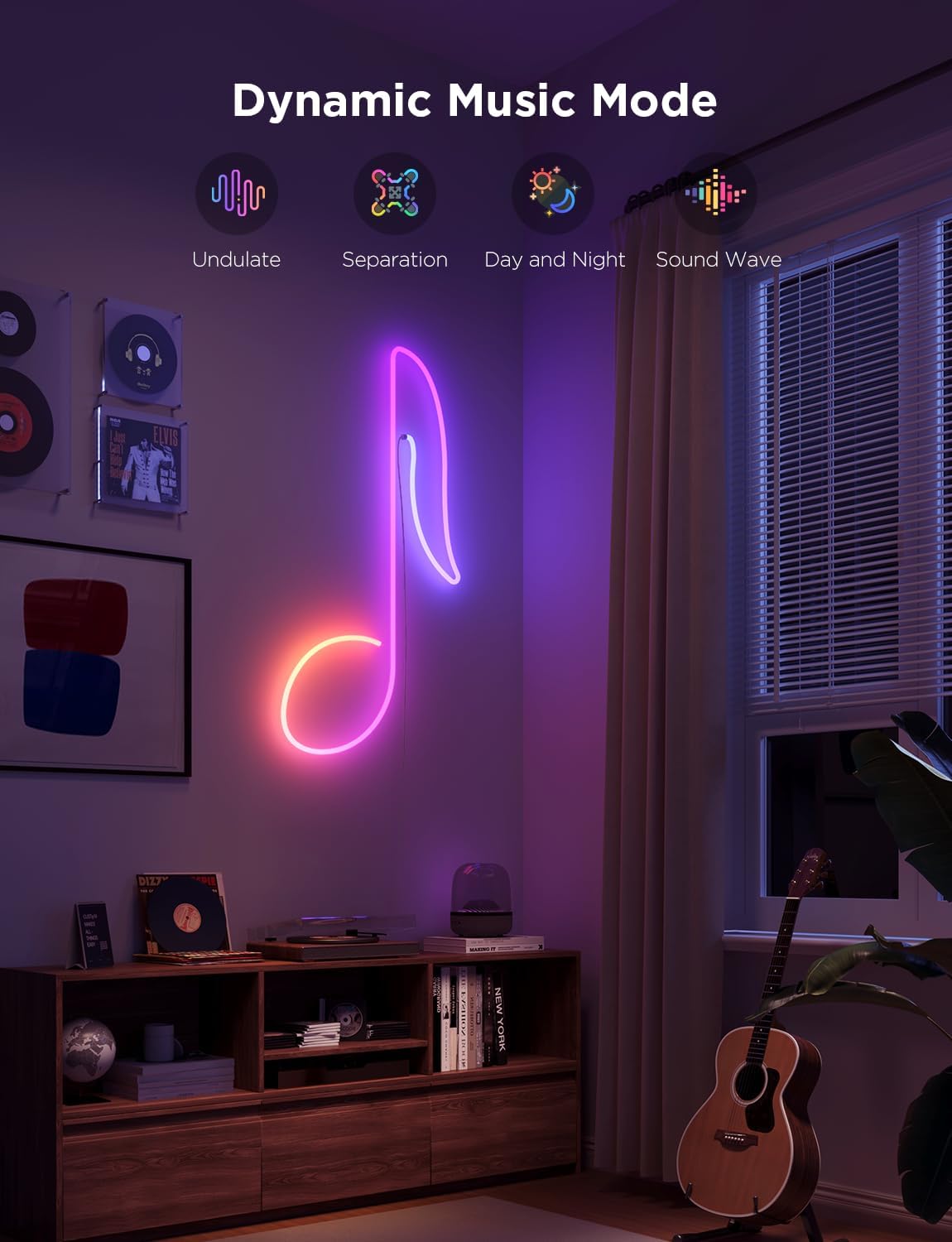 Luces de neón, LED Smart, Govee, Rope light 2, cable negro.