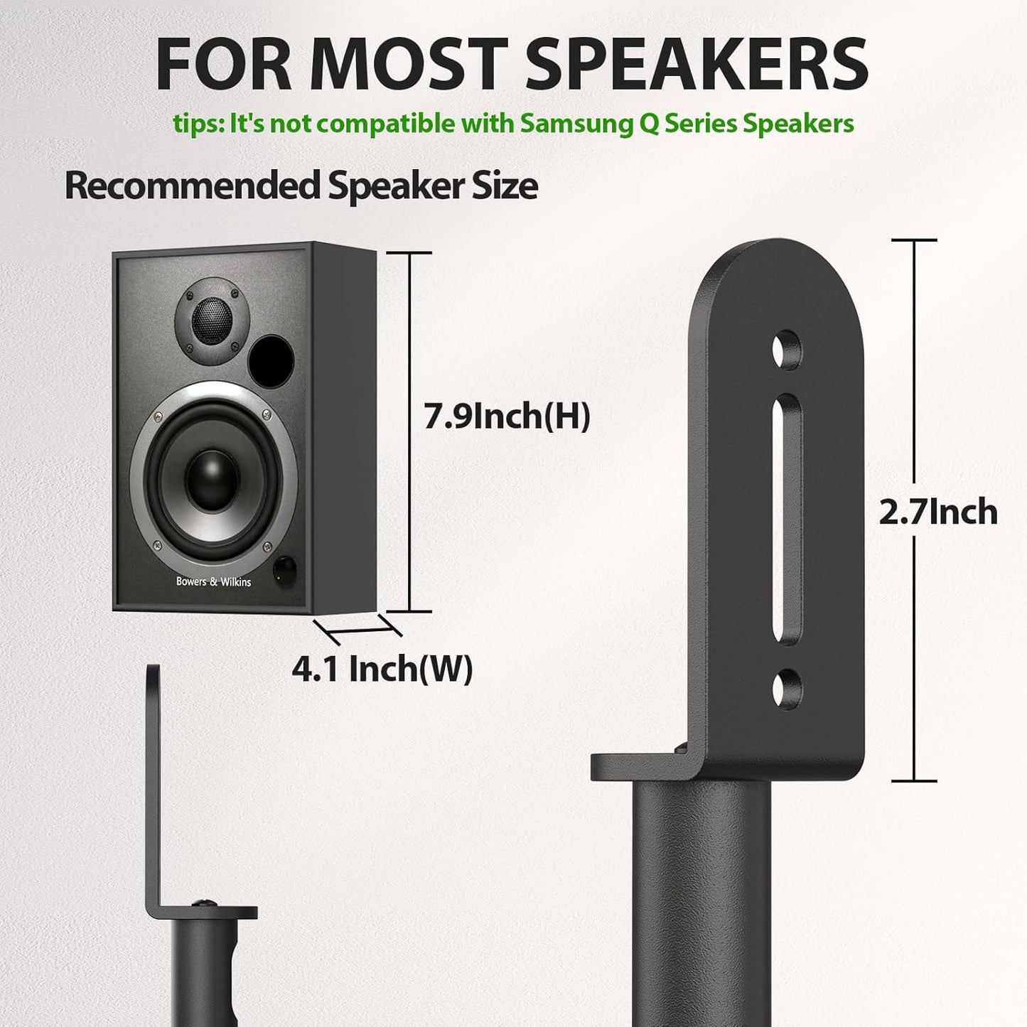 Soportes universales para bocinas, USX MOUNT, 11 lbs por soporte.