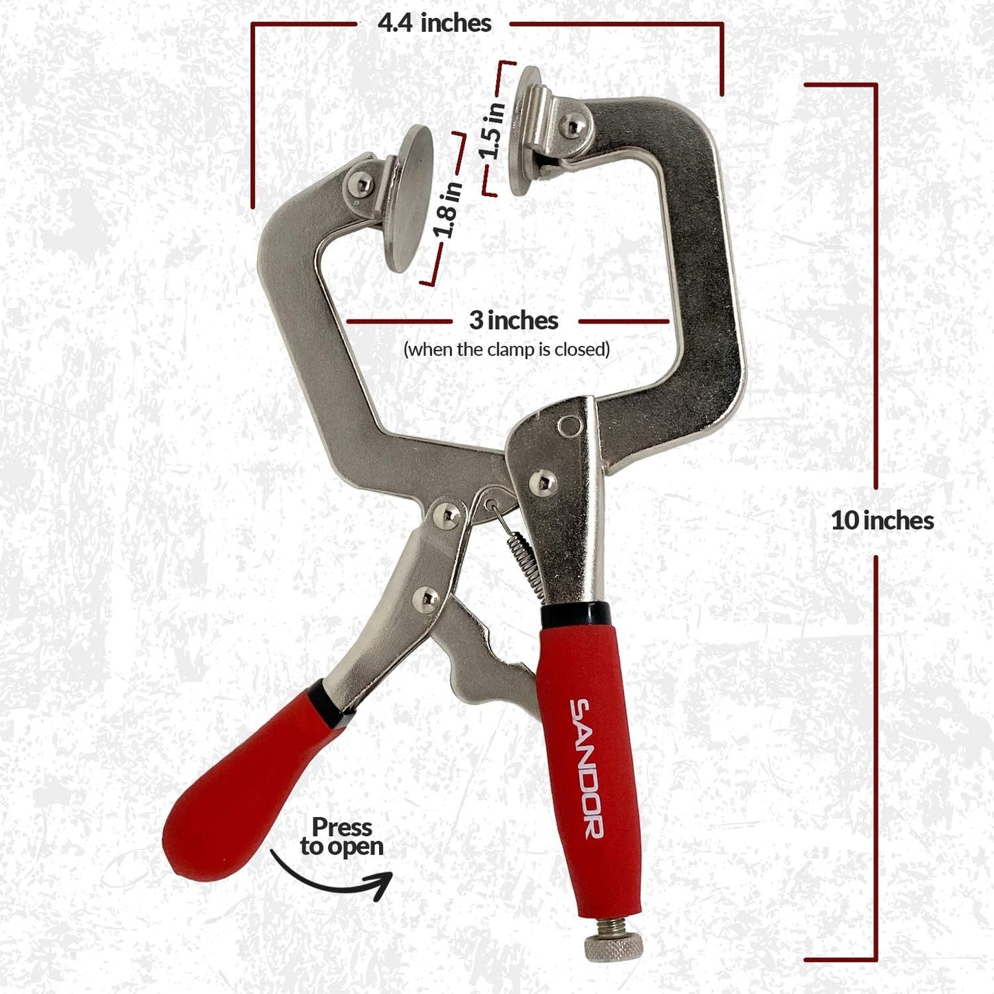 Abrazaderas de metal de 7.62 cm para carpintería, tipo C.(USADAS)