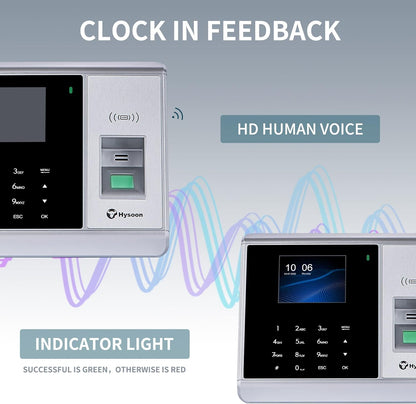 Reloj de control de tiempo, biométricos de huellas dactilares Hysoon USADO
