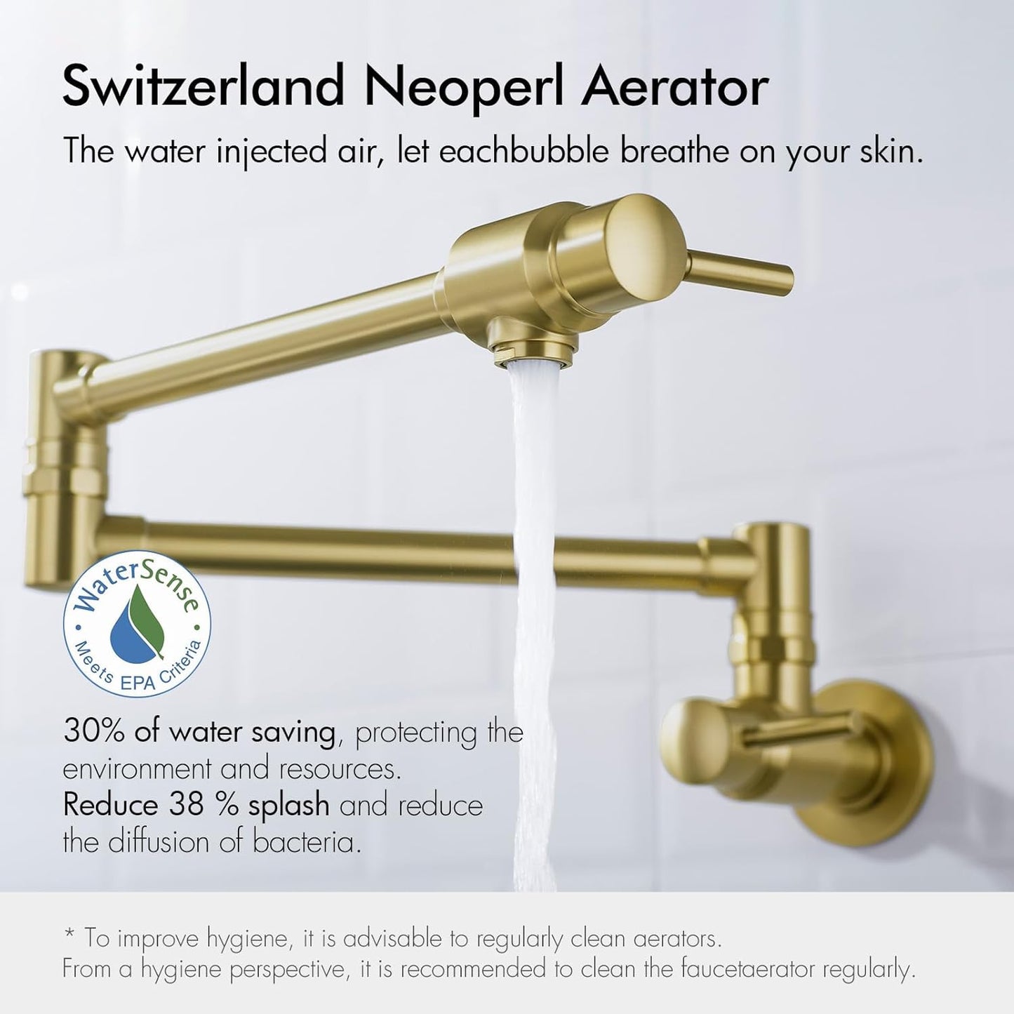 Llave de relleno tradicional de un solo agujero montado en la pared, BAGNOLUX