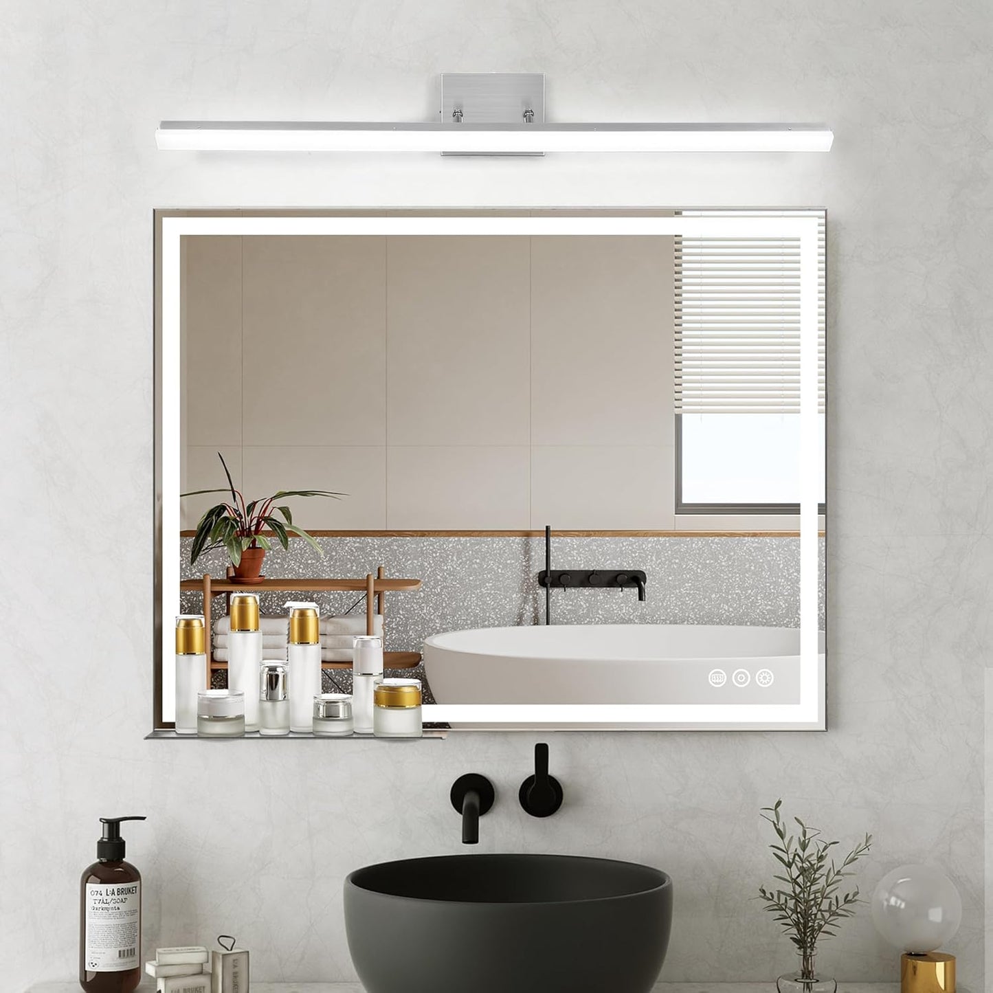 Lámpara LED moderna de tocador de baño, 48", KAMLAN