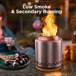 Chimenea de mesa con soporte de 7.9 x 6.1", con bolsa de viaje.