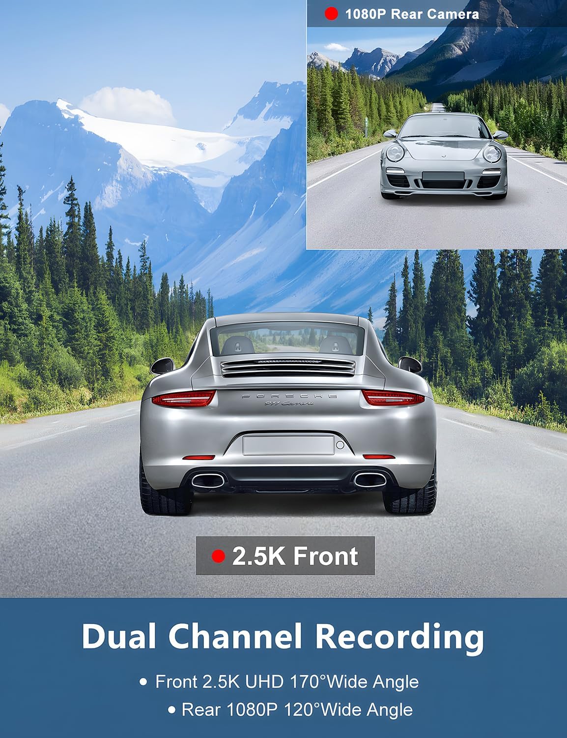 Cámara De Salpicadero Frontal Y Trasera B-T50