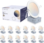 Luces LED Empotrables 6” 12 Pack 5CCT 15W 1200lm powerasia.