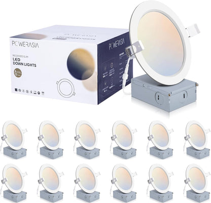 Luces LED Empotrables 6” 12 Pack 5CCT 15W 1200lm powerasia.