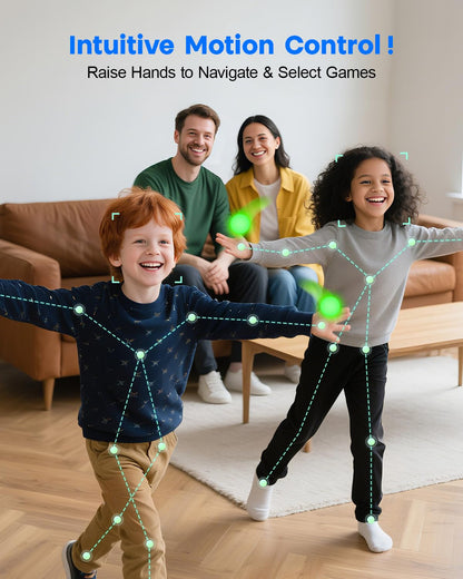 Consola de videojuegos MetFut Motion, juegos físicos, Plug & Play.