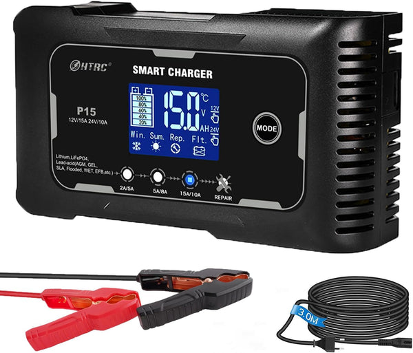 Cargador inteligente p15 y mantenedor de batería 12V/14V