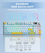 Teclado inalámbrico trimodal, Onikuma Gaming, membrana silenciosa.