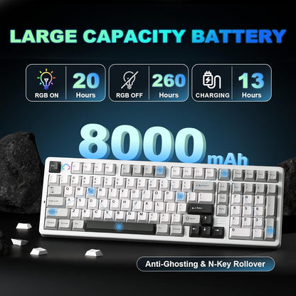 YUNZII AL98 Teclado Mecánico RGB Bluetooth 2.4G