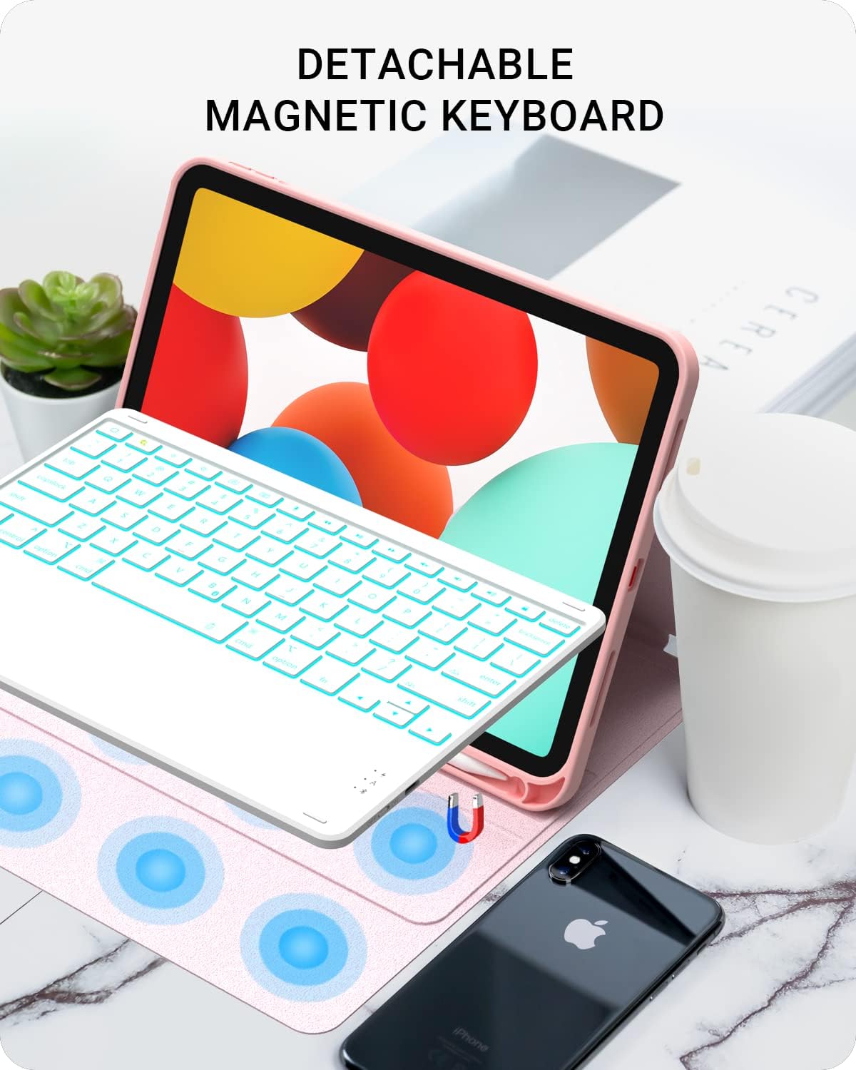 Funda con teclado VOPOTEK para iPad de 10.ª generación (2022)