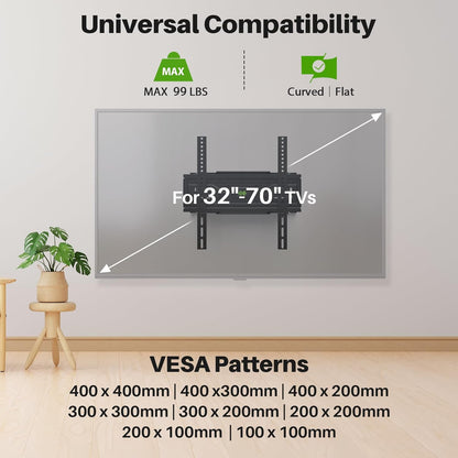 Soporte de pared USX Mount para TV con brazo articulado doble y pantalla montada — vista 2