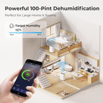 Deshumidificador inteligente Sijipt HD100-WIFI, 6.000 m² Control App