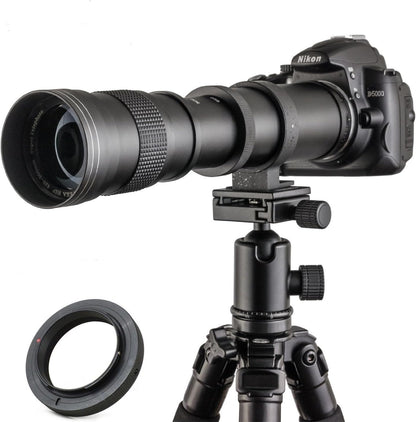 JINTU 420-800mm Camera Lens F/8.3 Super Telephoto Zoom.