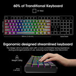 KOORUI - Teclado Para Juegos, 60% Mecánico con 26 RGB Retroiluminados