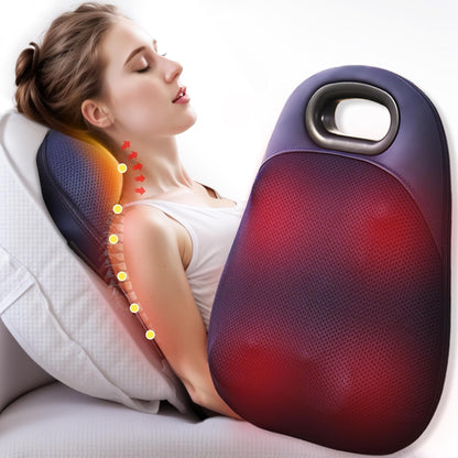 Masajeador de espalda de mano con mango ergonómico, superficie texturizada.