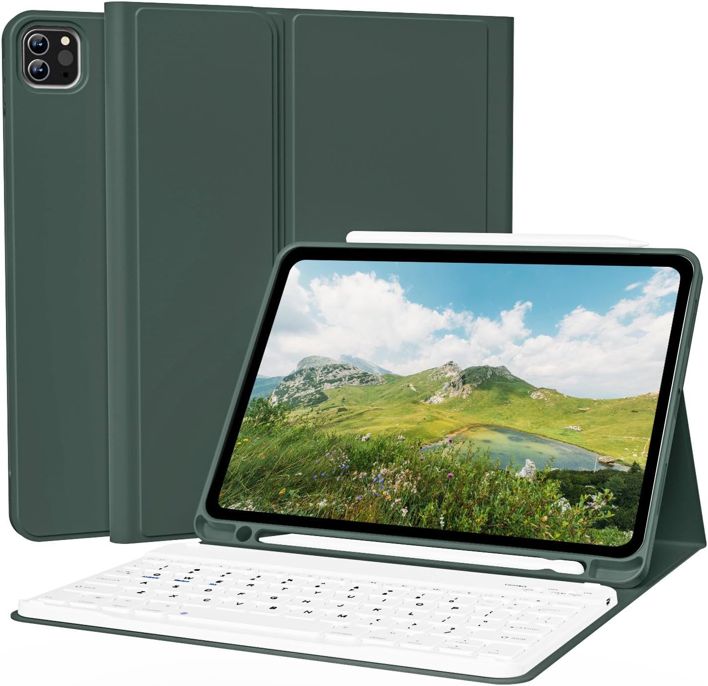 Funda con teclado para iPad Pro de 11", Bluetooth, Recargable.