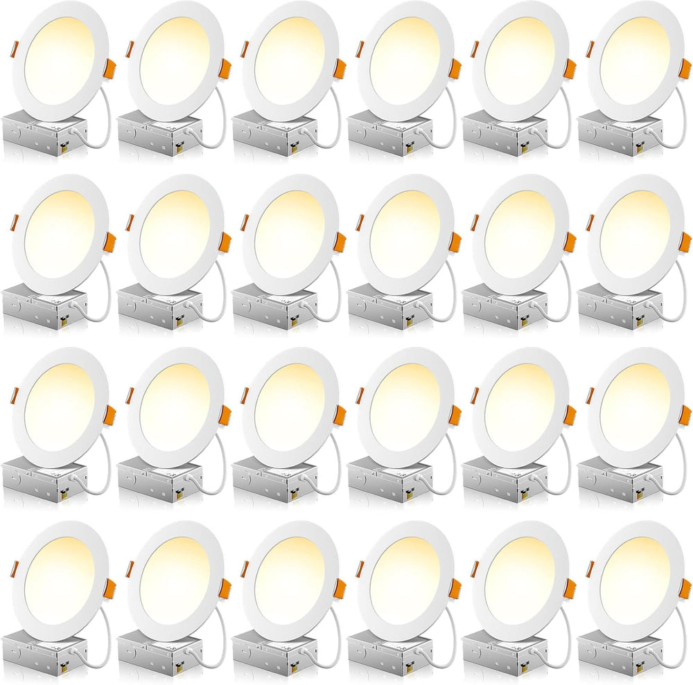 Paquete de 24 luces, LED ultradelgadas, de 6", Feelicht, empotrables.