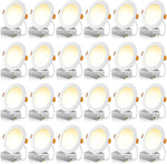 Paquete de 24 luces, LED ultradelgadas, de 6", Feelicht, empotrables.