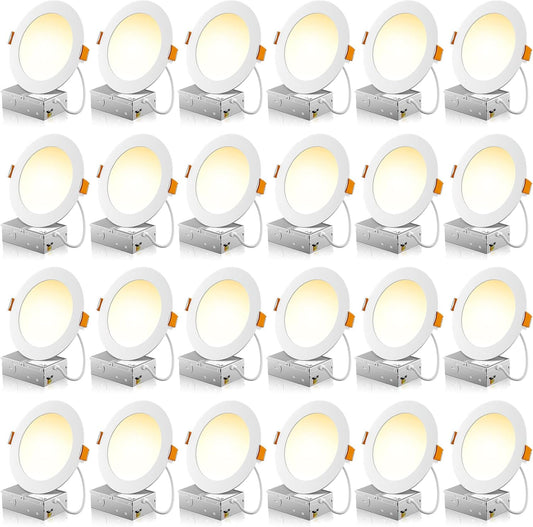 Paquete de 24 luces, LED ultradelgadas, de 6", Feelicht, empotrables.