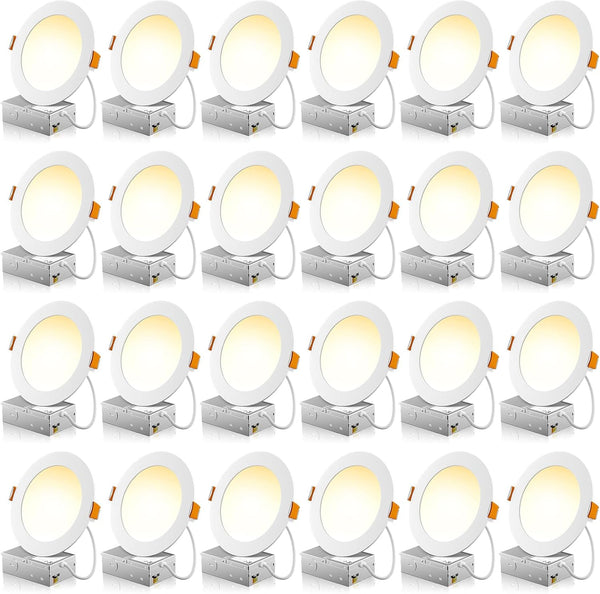 Paquete de 24 luces, LED ultradelgadas, de 6", Feelicht, empotrables.