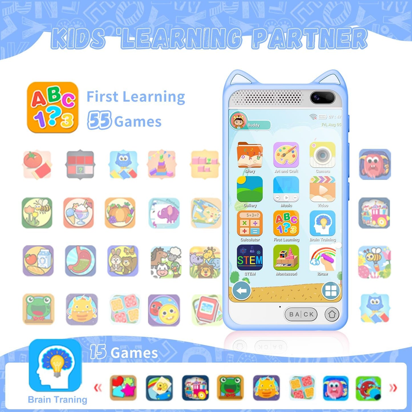 Teléfono para niños juegos, musica y aprendizaje