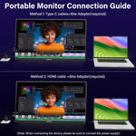 InnoView Monitor portátil de 23.8", de juegos, con soporte.