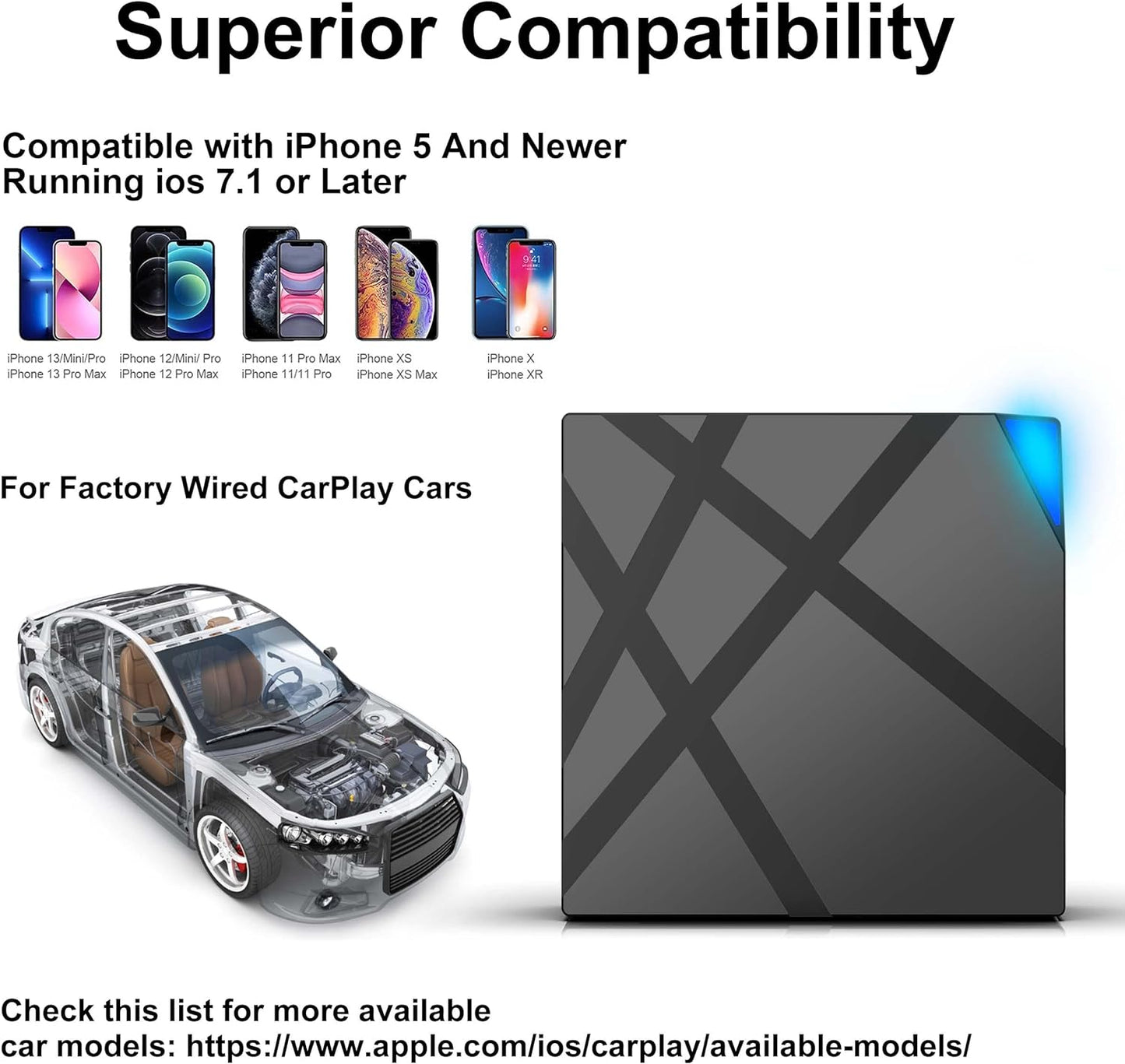 Adaptador inalámbrico CarPlay5.0 todos coches (USADO)