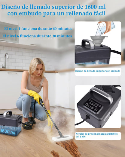 Limpiador de vapor Mecmic SC702, 6 niveles ajustables (USADO)
