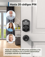 Cerradura inteligente, sin llave, con teclado, con 2 llaves TEEHO TE001