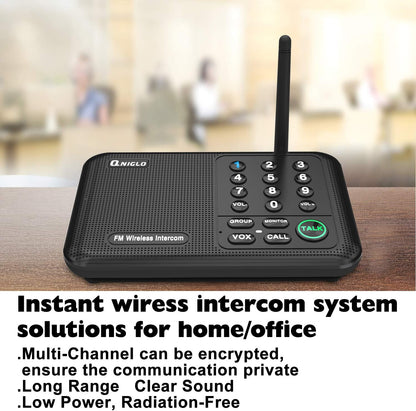 Intercomunicador QNIGLO LD666 Inalámbrico 4 Unidades