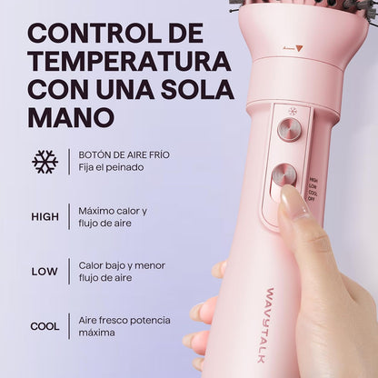 Cepillo secador Wavytalk Air Sculpt, 5 cabezales, volumen y alisa.