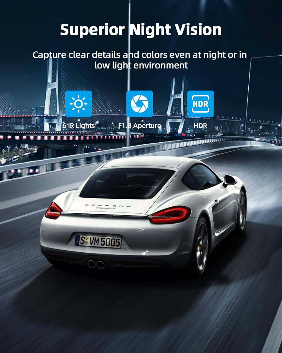 Cámara frontal para salpicadero,de tablero con tarjeta SD de 32 GB.