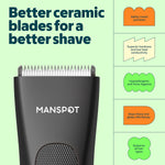 Recortadora y Afeitadora para hombres, partes privadas, Impermeable.