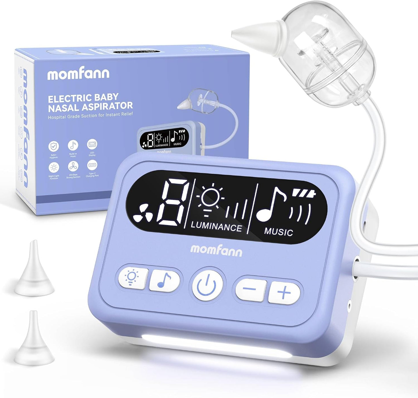 Aspirador nasal para bebé, eléctrico,  9 niveles de succion.