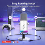 Micrófono Fifine AM8, para Streaming-Podcast, XLR/USB, para PC-RGB