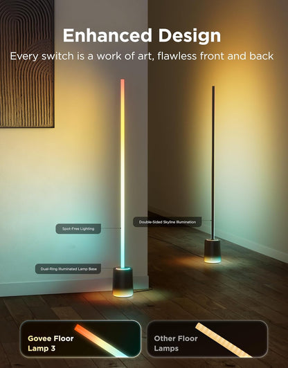 Lámpara de pie Govee 3, H16B0 con tecnología Luminblend Plus, Inteligente