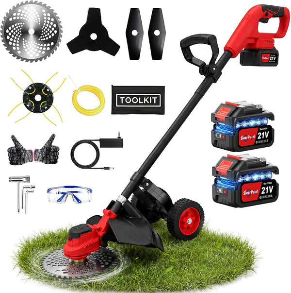 Wacker eléctrico 4 en 1 con ruedas, 20000 RPM inalámbrico (USADO)