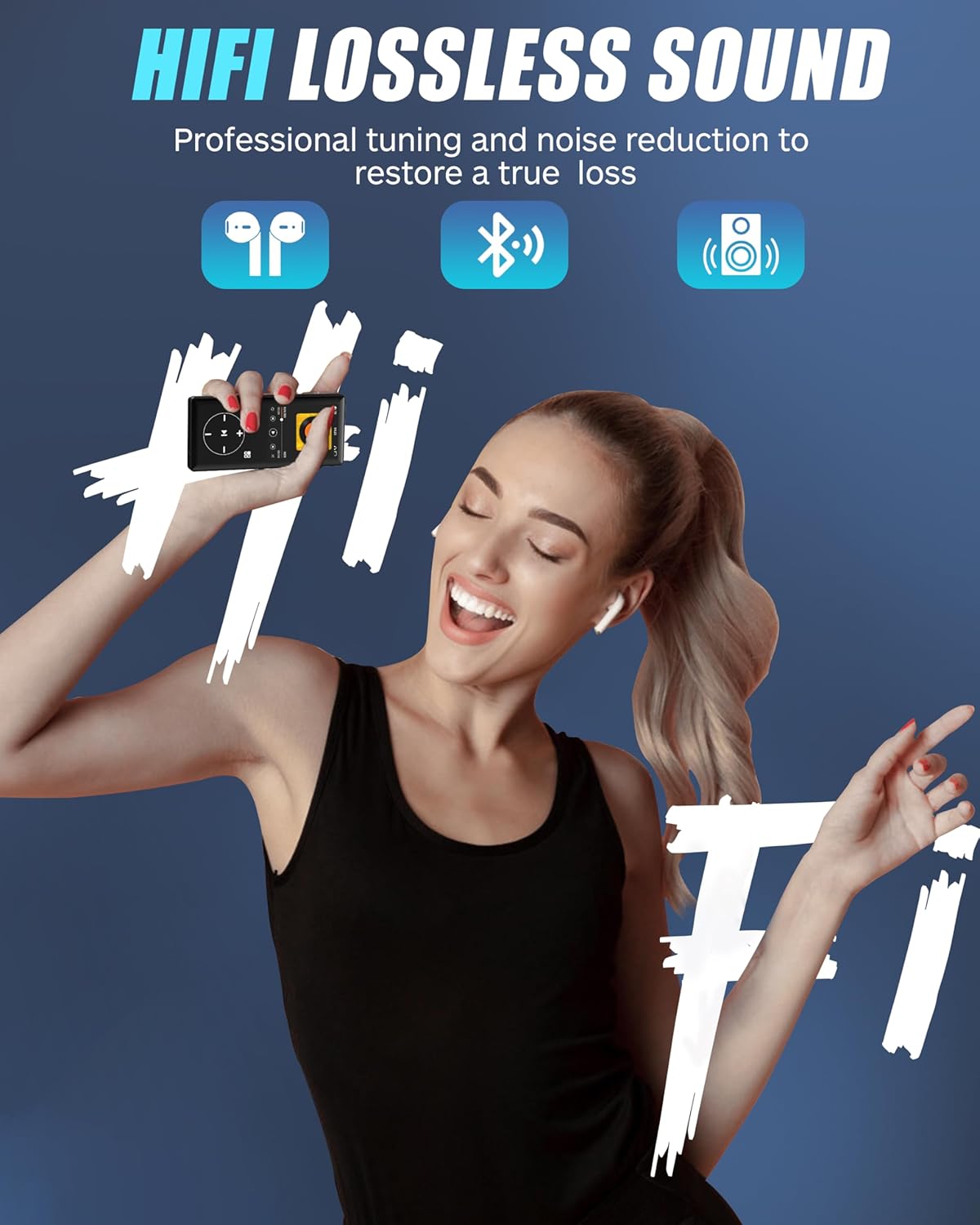 Reproductor Mp3 De 128 Gb Con Bluetooth, Sd+64gb (USADO)