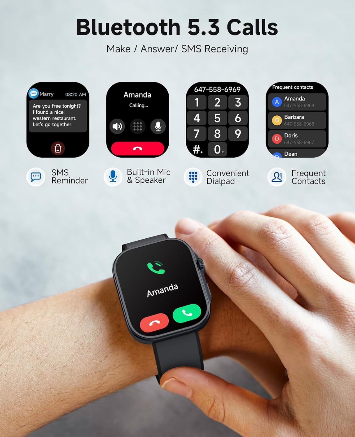 Reloj inteligente, monitor de presión arterial SOUYIE. (USADO)