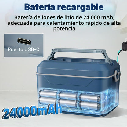 Lonchera eléctrica inalámbrica Usfock BX200, 5.5 tazas bolsa de transporte