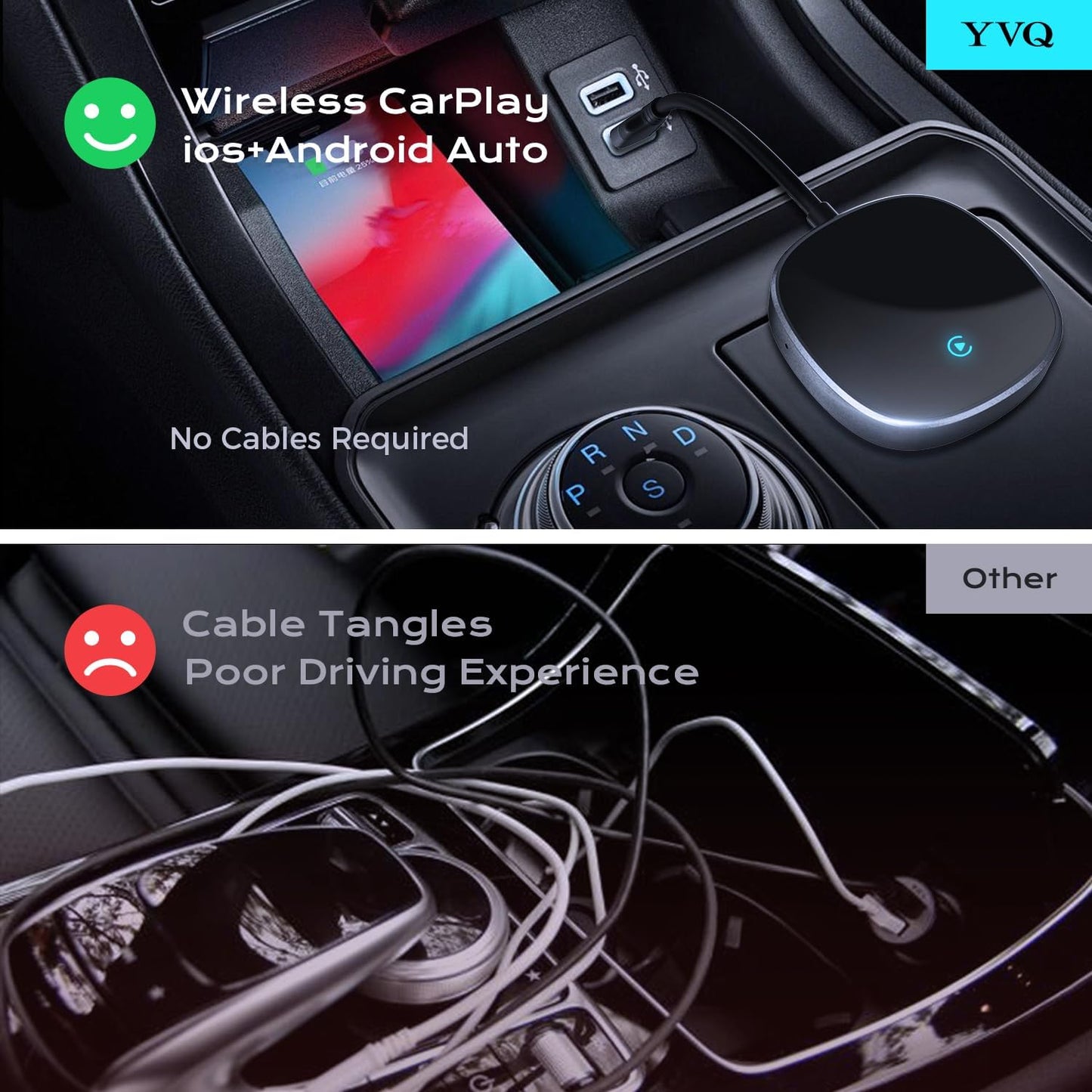 Adaptador inalámbrico CarPlay Plug & Play Android y IOS