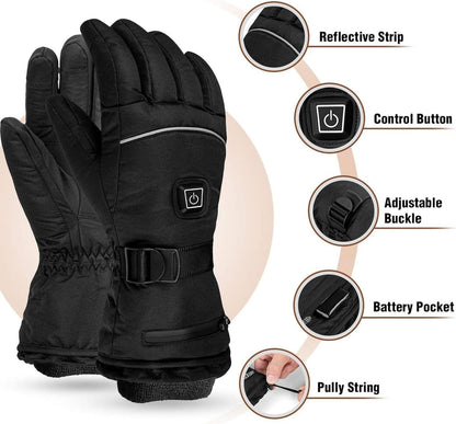 Guantes térmicos para deportes, caza, ciclismo, Baterias AA.